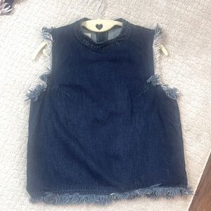 Gap frayed denim sleeveless top. XS